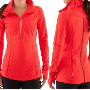Lululemon Run Toasty Tech Pullover ½ Zip - Red Sz. 4